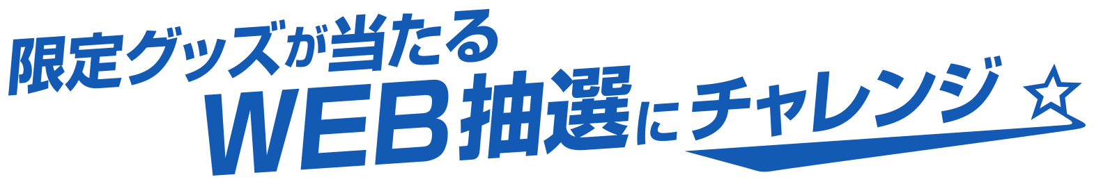 限定グッズが当たるWEB抽選にチャレンジ