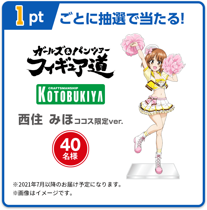 1ptごとに抽選で当たる！西住みほ　ココス限定ver